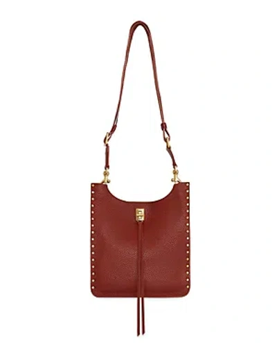 Rebecca Minkoff Darren Medium Feed Leather Crossbody In Terracotta
