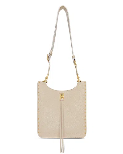 Rebecca Minkoff Darren Feed Medium Studded Leather Shoulder Bag In Neutral