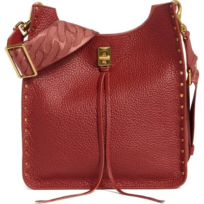 Rebecca Minkoff Darren Medium Leather Feed Crossbody Bag In Brown