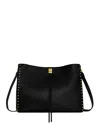 Rebecca Minkoff Darren Medium Leather Shoulder Bag In Black