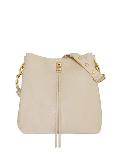 Rebecca Minkoff Darren Medium Pebbled Leather Shoulder Bag In Nude