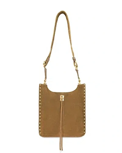 Rebecca Minkoff Darren Medium Suede Feed Bag In Carmello