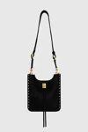 Rebecca Minkoff Darren Mini Feed Bag In Black/antique Brass