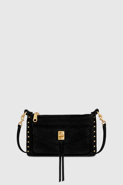 Rebecca Minkoff Darren Mini Top Zip Crossbody Bag In Black