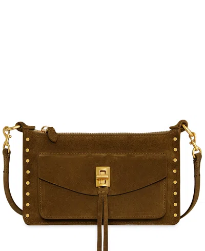 Rebecca Minkoff Darren Mini Top Zip Crossbody Bag In Brown