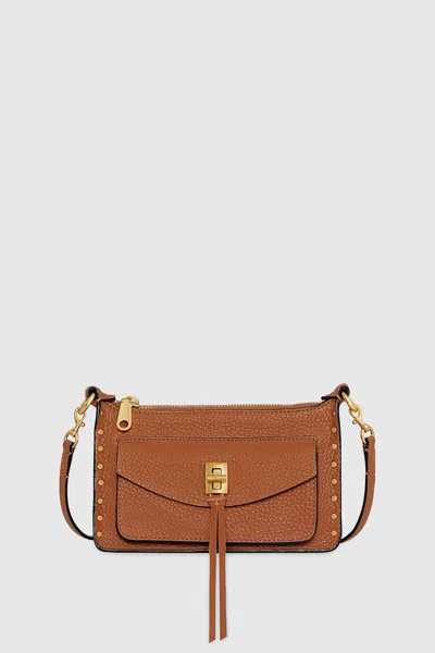 Rebecca Minkoff Darren Mini Top Zip Crossbody Bag In Brown