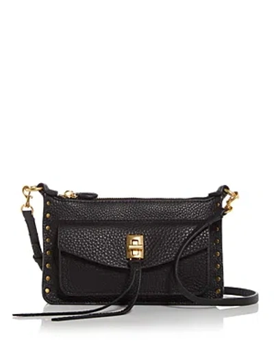 Rebecca Minkoff Darren Mini Top Zip Leather Crossbody In Neutral