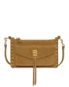 Rebecca Minkoff Darren Mini Top Zip Leather Crossbody In Honey
