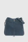 Rebecca Minkoff Darren Deerskin Leather Shoulder Bag In Grey
