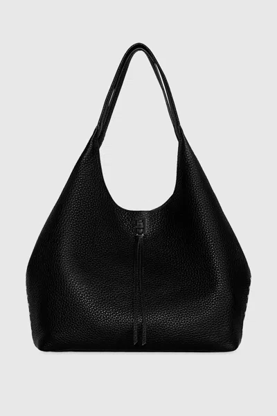 Rebecca Minkoff Darren Signature Carryall Bag In Black/black Shellac