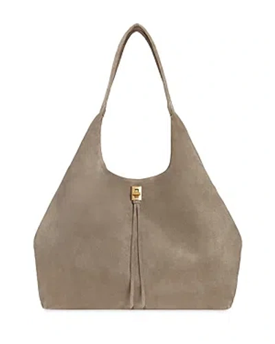 Rebecca Minkoff Darren Signature Large Leather Shoulder Bag In Clay