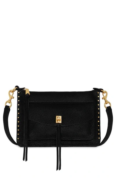 Rebecca Minkoff Darren Signature Leather Shoulder Bag In Black