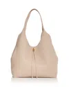 Rebecca Minkoff Darren Signature Leather Shoulder Bag In Stone