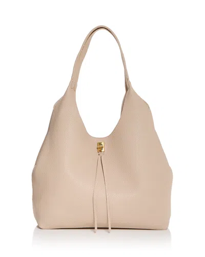 Rebecca Minkoff Darren Signature Leather Shoulder Bag In Stone
