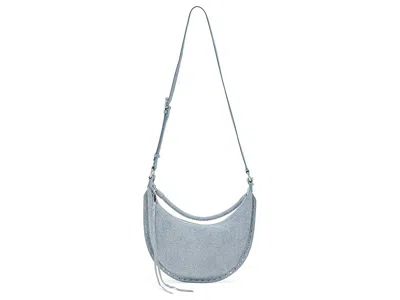 Rebecca Minkoff Darren Sm Crescent Xbody Cross Body Handbags Denim: One Size In Blue