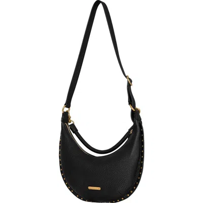 Rebecca Minkoff Darren Small Crescent Crossbody Bag In Black