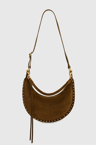 Rebecca Minkoff Darren Small Crescent Crossbody Bag In Brown