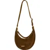 Rebecca Minkoff Darren Small Crescent Crossbody Bag In Brown