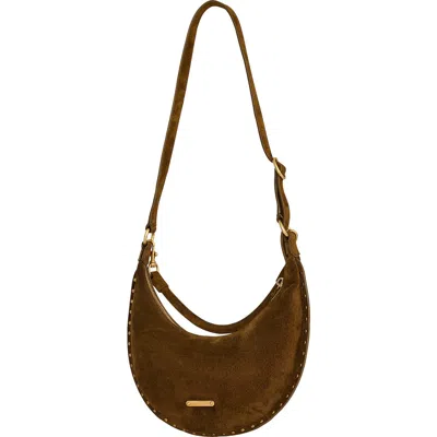 Rebecca Minkoff Darren Small Crescent Crossbody Bag In Brown