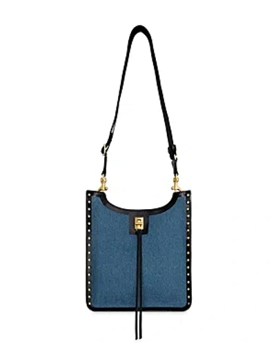Rebecca Minkoff Darren Small Crossbody In Mid Blue/ Black