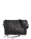 Rebecca Minkoff Darren Small Leather Shoulder Bag In Black/black