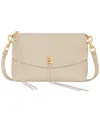 Rebecca Minkoff Darren Small Leather Top Zip Leather Shoulder Bag In Stone