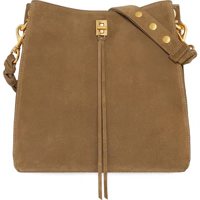 Rebecca Minkoff Darren Stud Suede Shoulder Bag In Praline