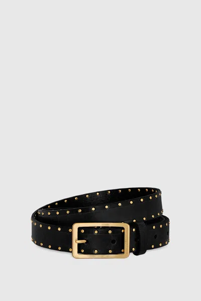 Rebecca Minkoff Darren Studded Belt In Black