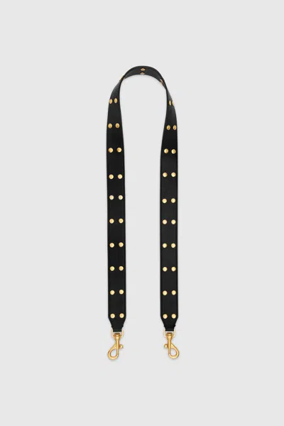 Rebecca Minkoff Darren Studded Shoulder Strap In Black