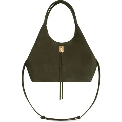Rebecca Minkoff Darren Suede Carrysome Bag In Green