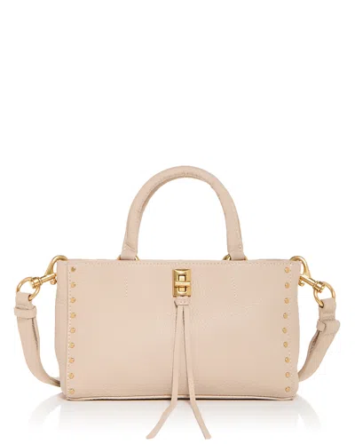 Rebecca Minkoff Darren Top Handle Leather Crossbody In Stone