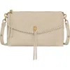 Rebecca Minkoff Darren Top Zip Leather Shoulder Bag In White