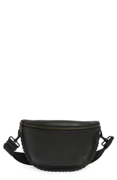 Rebecca Minkoff Darren Whipstitch Leather Belt Bag In Black