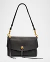 Rebecca Minkoff Darren Zip Leather Shoulder Bag In Shadow