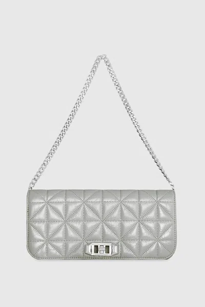 Rebecca Minkoff Deco Quilted Clutch Bag In Dove