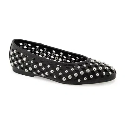 Rebecca Minkoff Delta Womens Almond Closed Toe Ballet Flats In Black