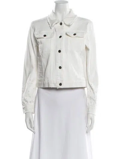 Pre-owned Rebecca Minkoff Denim Jacket In White