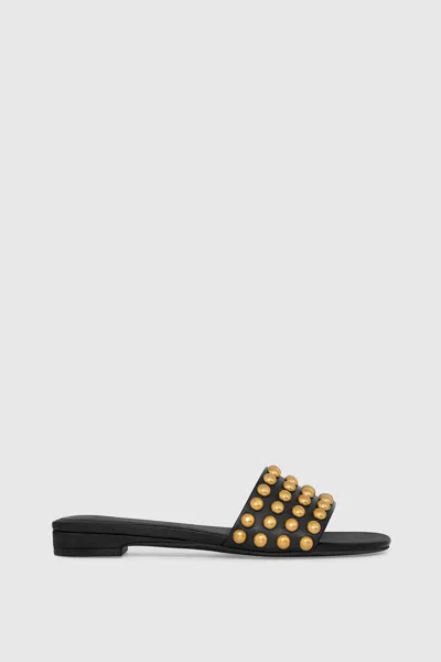 Rebecca Minkoff Dome Studded Sandal In Black