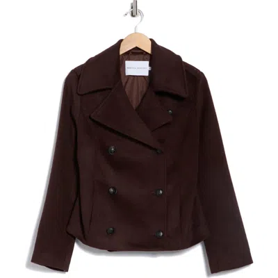 Rebecca Minkoff Double Breasted Peacoat In Brown