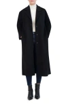 Rebecca Minkoff Double Faced Wool Refer Coat In Black