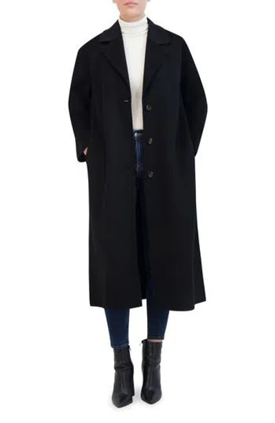 Rebecca Minkoff Double Faced Wool Refer Coat In Black