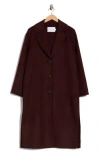 Rebecca Minkoff Double Faced Wool Refer Coat In Brown