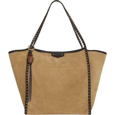 Rebecca Minkoff Dylan Large Studded Leather Tote In Brown