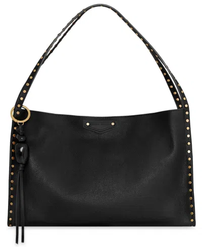 Rebecca Minkoff Dylan Medium Leather Shoulder Handbag In Black