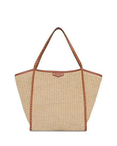 Rebecca Minkoff Dylan Medium Raffia Tote Bag In Brown