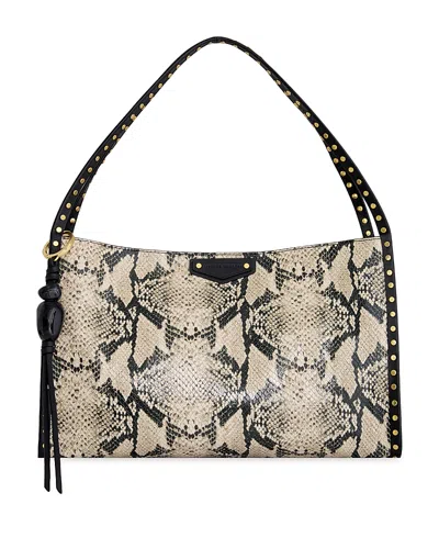 Rebecca Minkoff Dylan Medium Snake Embossed Leather Shoulder Bag In Animal Print