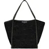 Rebecca Minkoff Dylan Medium Raffia Tote Bag In Black