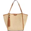 Rebecca Minkoff Dylan Raffia Tote Bag In Neutral