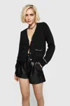 REBECCA MINKOFF EDIE CHAIN CARDIGAN SWEATER