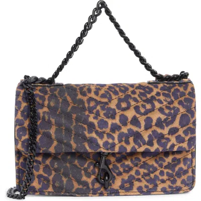 Rebecca Minkoff Edie Chevron Quilted Leather Shoulder Bag In Brown